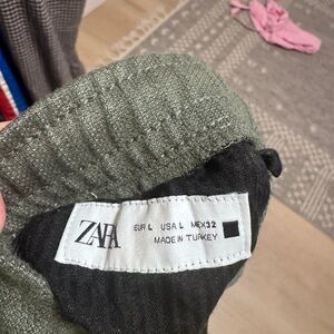 Zara Olive Green Men's Maxi Pants